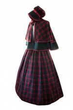 Ladies Victorian Carol Singer School Mistress Costume and Bonnet Size 14 - 18 Image